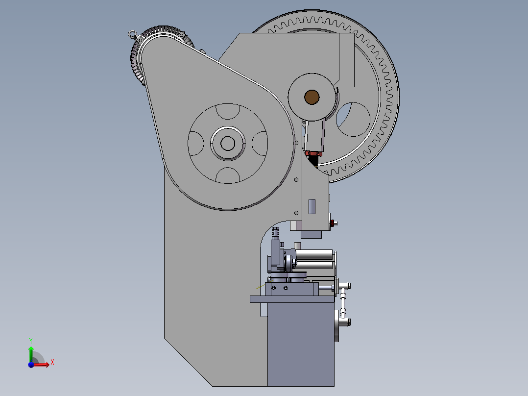 冲压结构前视图