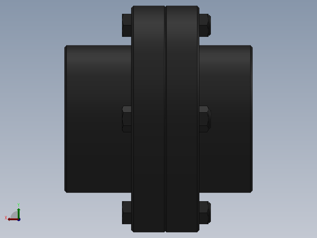 GY.GYS.GYH 型凸缘联轴器[GYS1-100-24×38-25×44]后视图