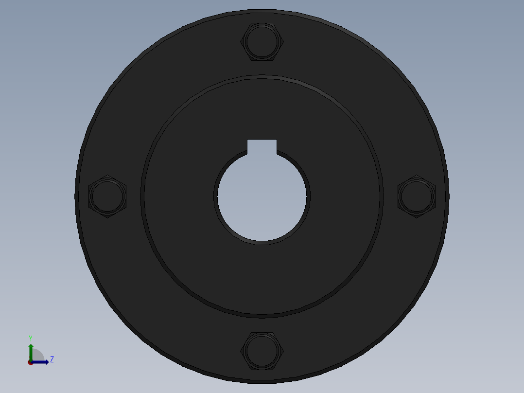 GY.GYS.GYH 型凸缘联轴器[GYS1-100-24×38-25×44]左视图