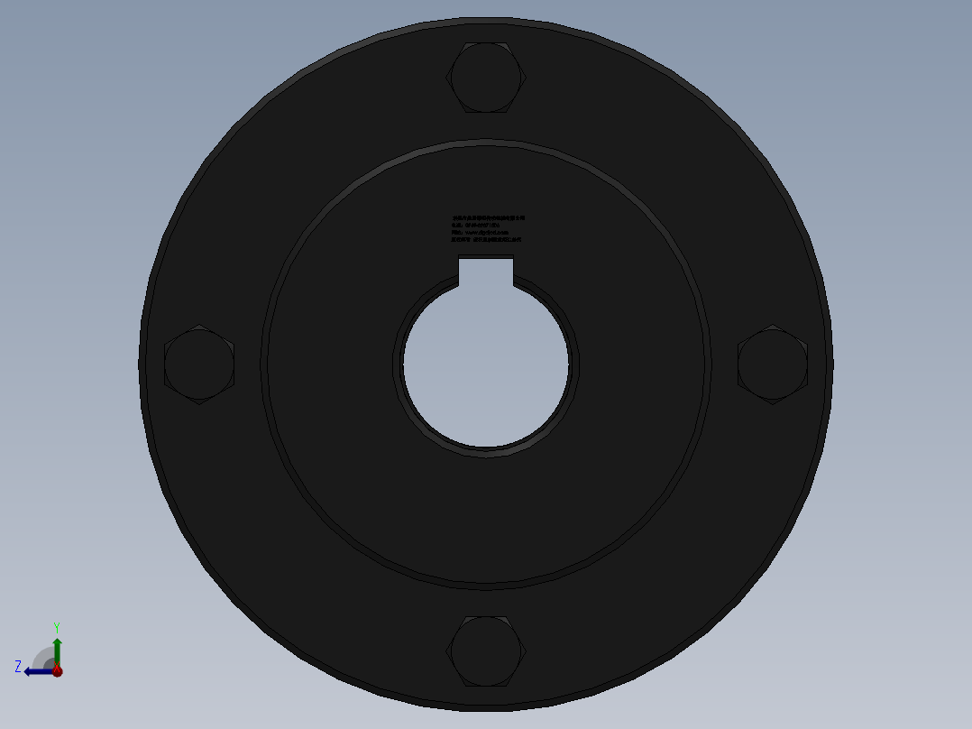 GY.GYS.GYH 型凸缘联轴器[GYS1-100-24×38-25×44]右视图