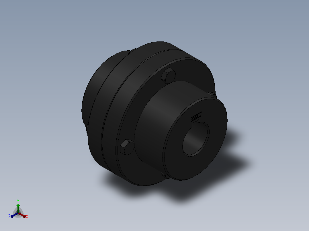 GY.GYS.GYH 型凸缘联轴器[GYS1-100-24×38-25×44]正等轴测图
