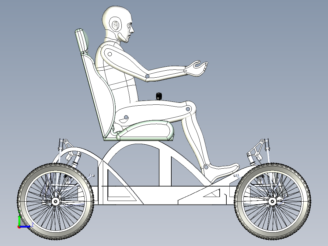 B3003377-电动轮椅左视图