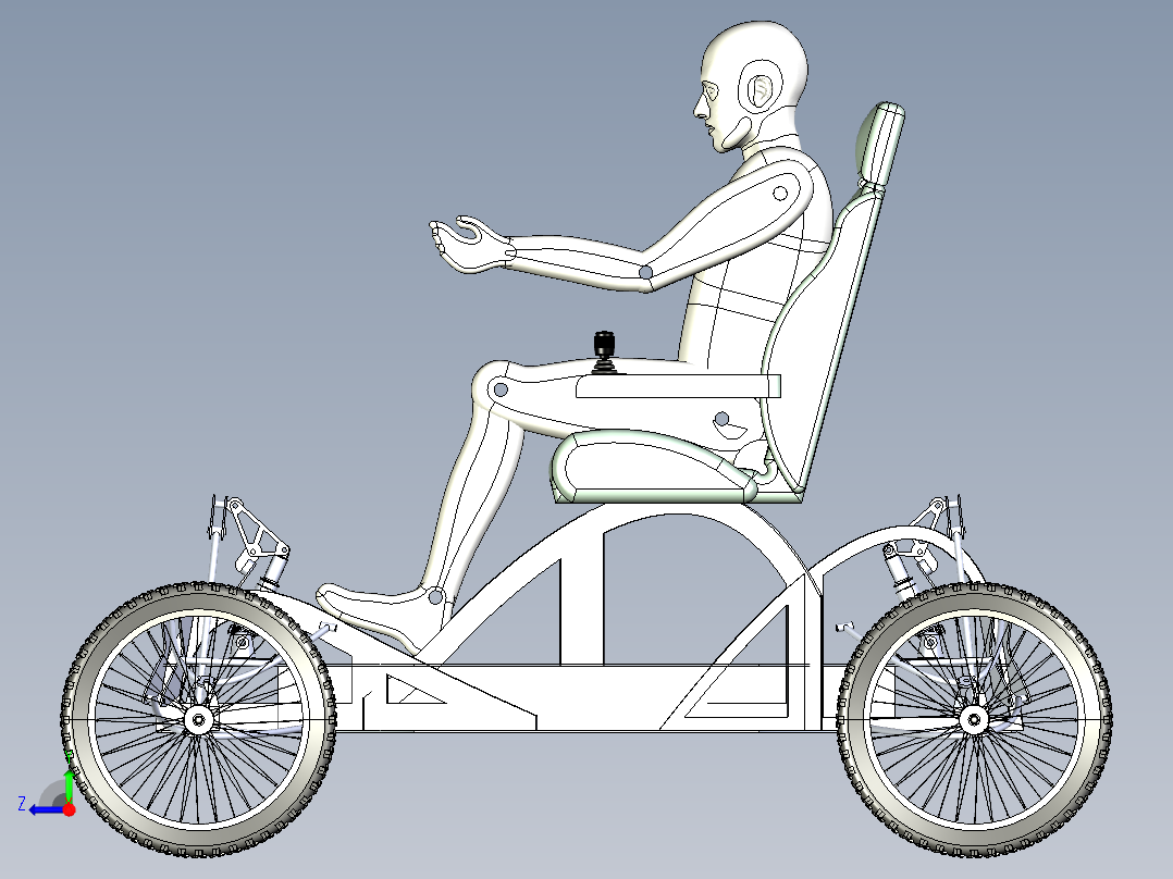 B3003377-电动轮椅右视图