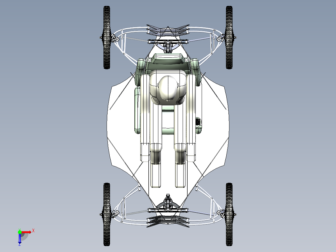 B3003377-电动轮椅俯视图