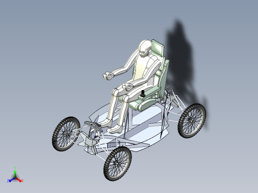 B3003377-电动轮椅正等轴测缩略图