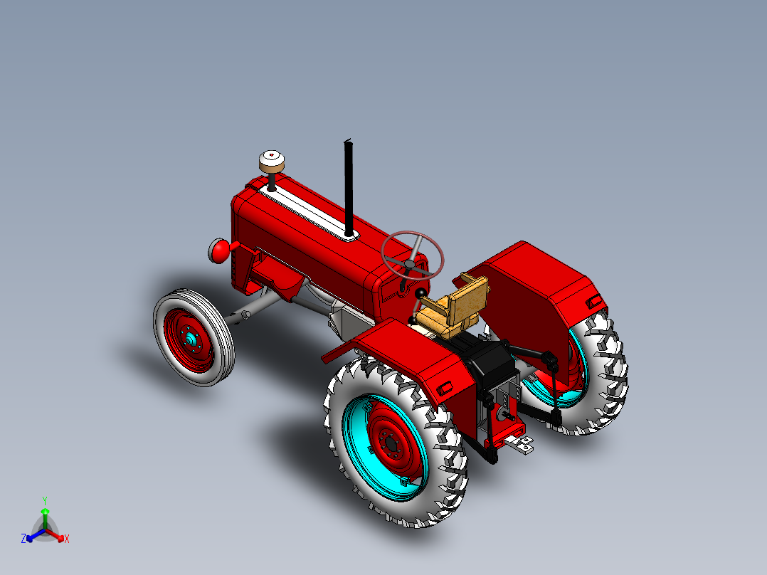 A3003241-拖拉机正等轴测图