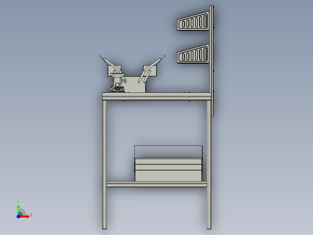 电脑桌(19)前视图