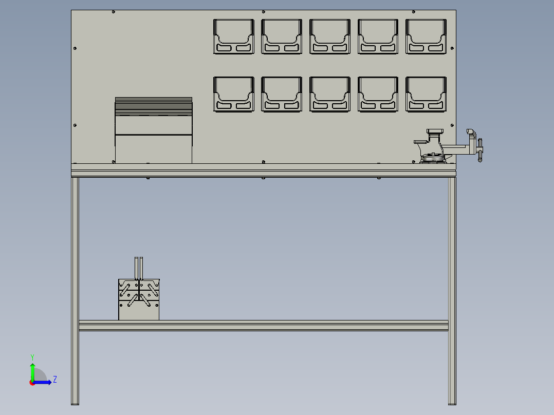 电脑桌(19)左视图