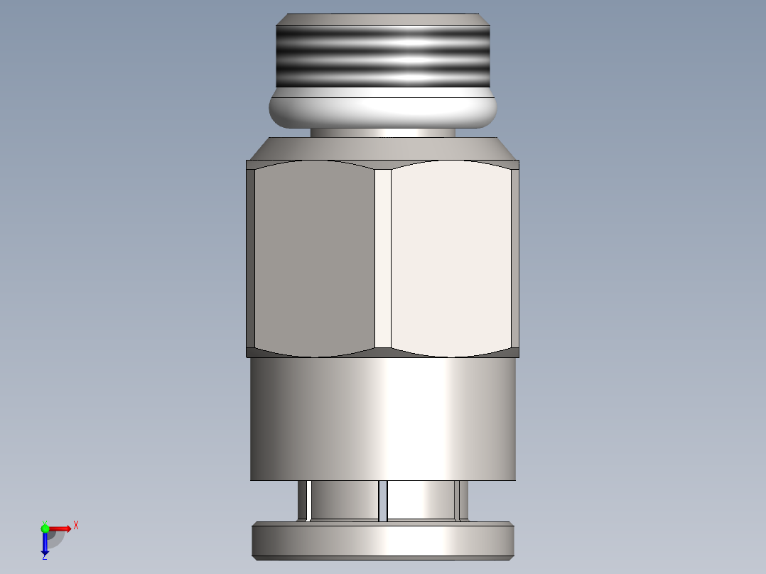 A0003669-快速接头 1_8_ 用于管径 Ø 6 mm. (ARR18RP6)俯视图