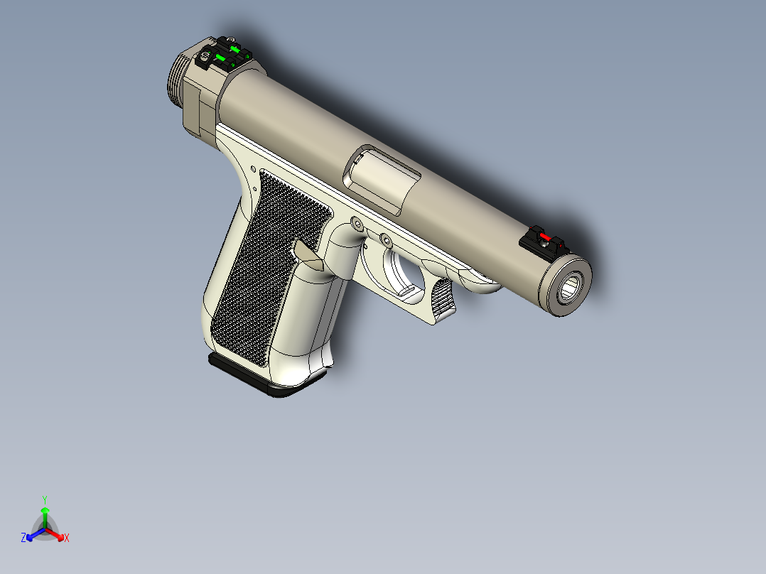 手枪左轮冲锋枪老式狙击步枪设计3D图纸south-african-musgrave-resurrection STP(1)主视图
