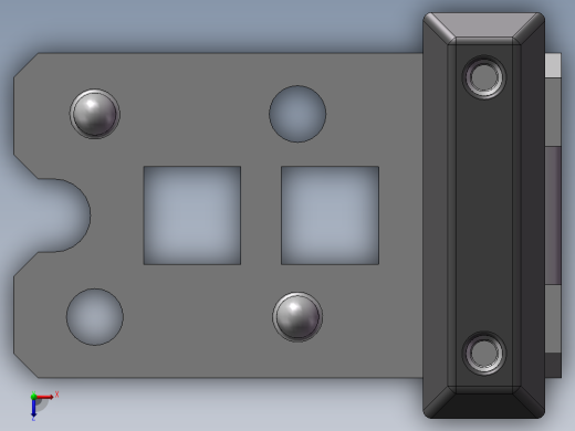 低压三代柜 大门侧装铰链-994932-10俯视缩略图