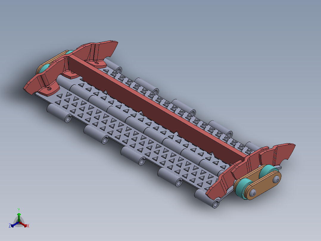 输送机链条正等轴测图