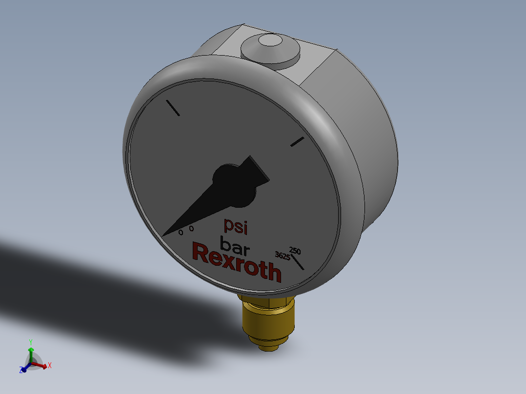 A0003919-压力表 ABZMM 63- 250BARPSI-UV-G范围压力 250 bar，端口连接 G14