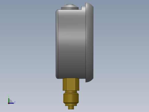 A0003919-压力表 ABZMM 63- 250BARPSI-UV-G范围压力 250 bar，端口连接 G14左视缩略图
