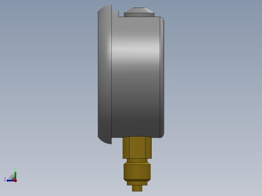 A0003919-压力表 ABZMM 63- 250BARPSI-UV-G范围压力 250 bar，端口连接 G14右视缩略图