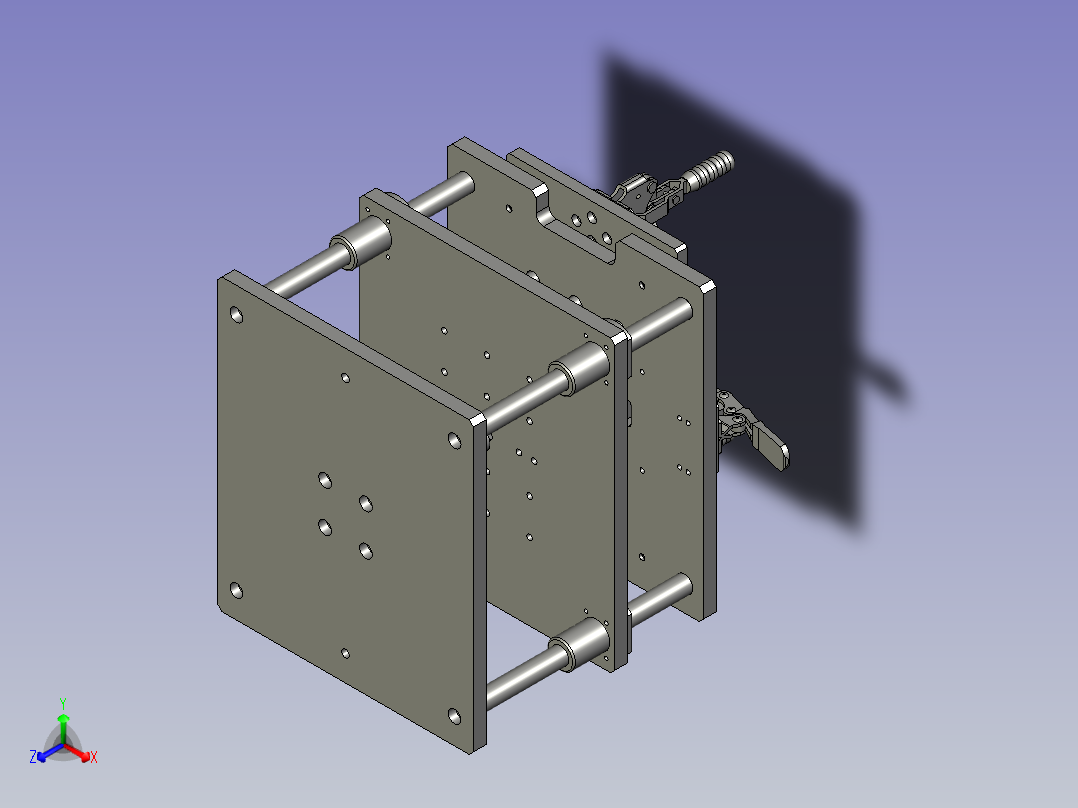 芯包定位夹具上下芯包辅助工位装配体主视图