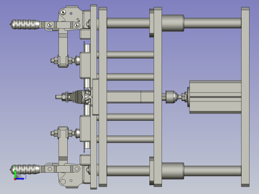 芯包定位夹具上下芯包辅助工位装配体左视缩略图