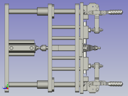 芯包定位夹具上下芯包辅助工位装配体右视缩略图