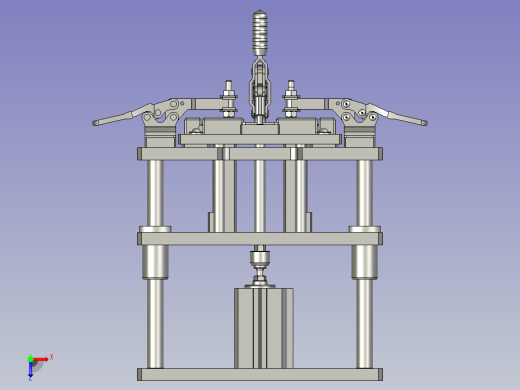 芯包定位夹具上下芯包辅助工位装配体俯视缩略图