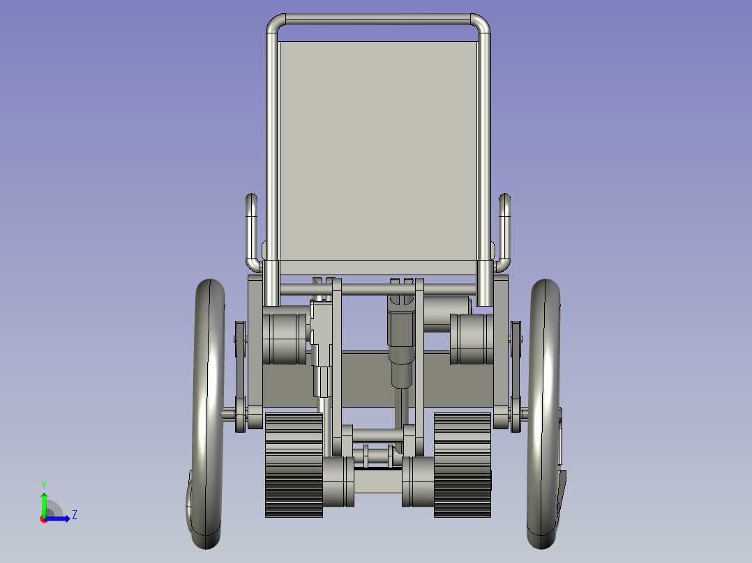 上下楼梯担架履带式折叠爬楼机左视图