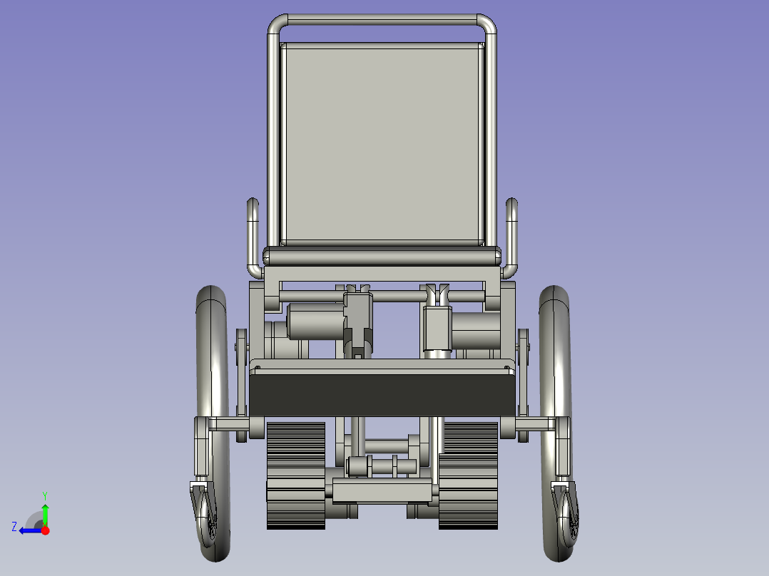 上下楼梯担架履带式折叠爬楼机右视图