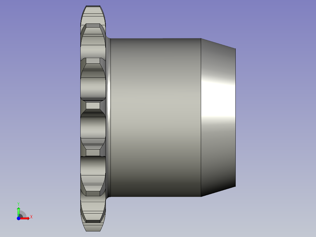 动力从动链轮-08A15Z前视图