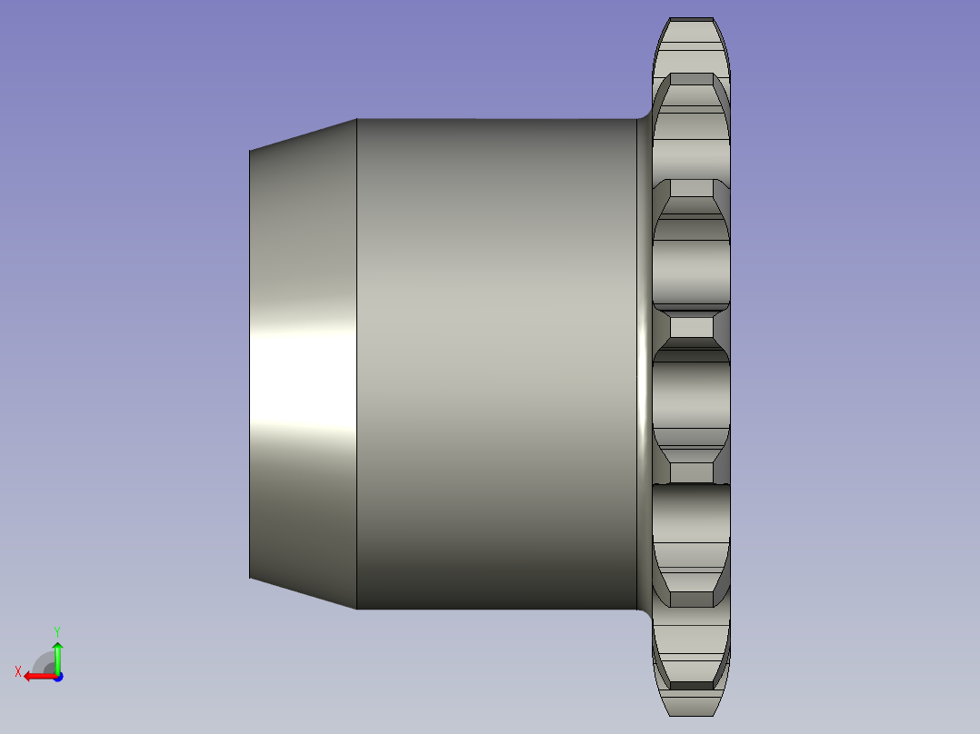 动力从动链轮-08A15Z后视图