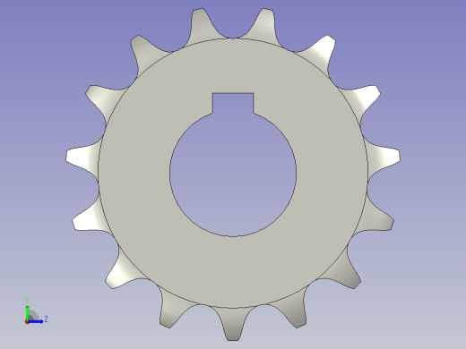动力从动链轮-08A15Z左视缩略图