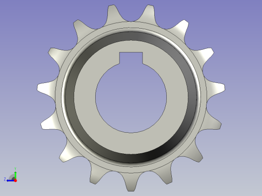 动力从动链轮-08A15Z右视缩略图