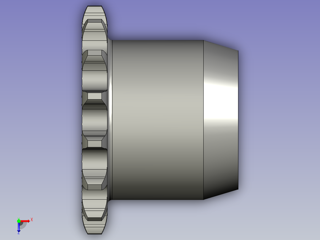 动力从动链轮-08A15Z俯视图