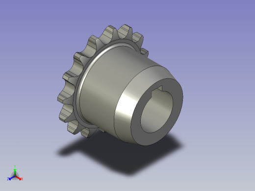 动力从动链轮-08A15Z正等轴测缩略图