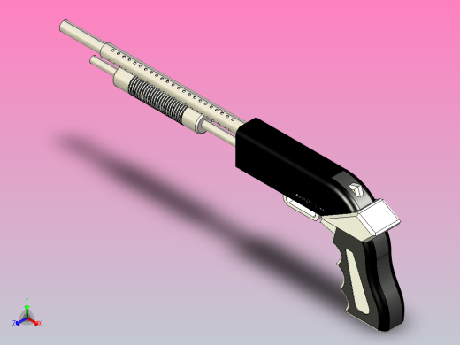 枪-莫斯伯格M500正等轴测缩略图