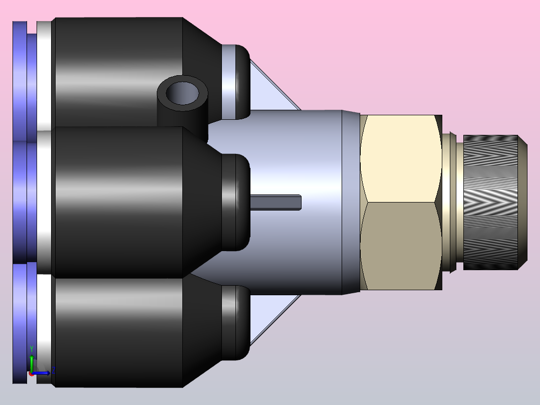 PXT-G Y型螺纹五通-G螺纹_PXT08-G02左视图