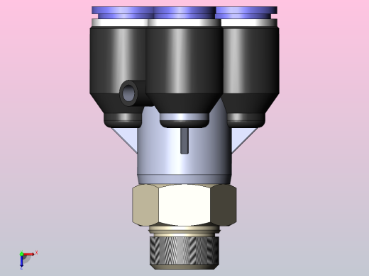 PXT-G Y型螺纹五通-G螺纹_PXT08-G02俯视缩略图