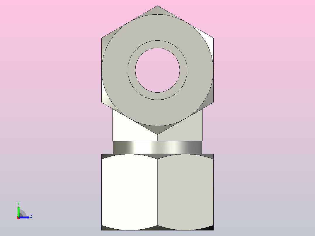 EO接头三通T16ZSCF.stp左视图