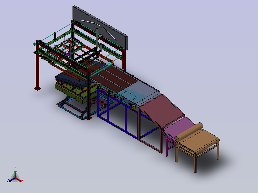 板材堆垛设备 sw24正等轴测图