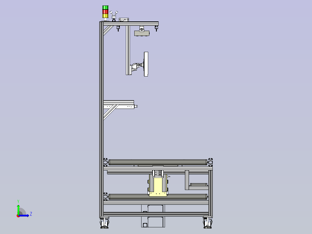 包装滚筒线体左视图