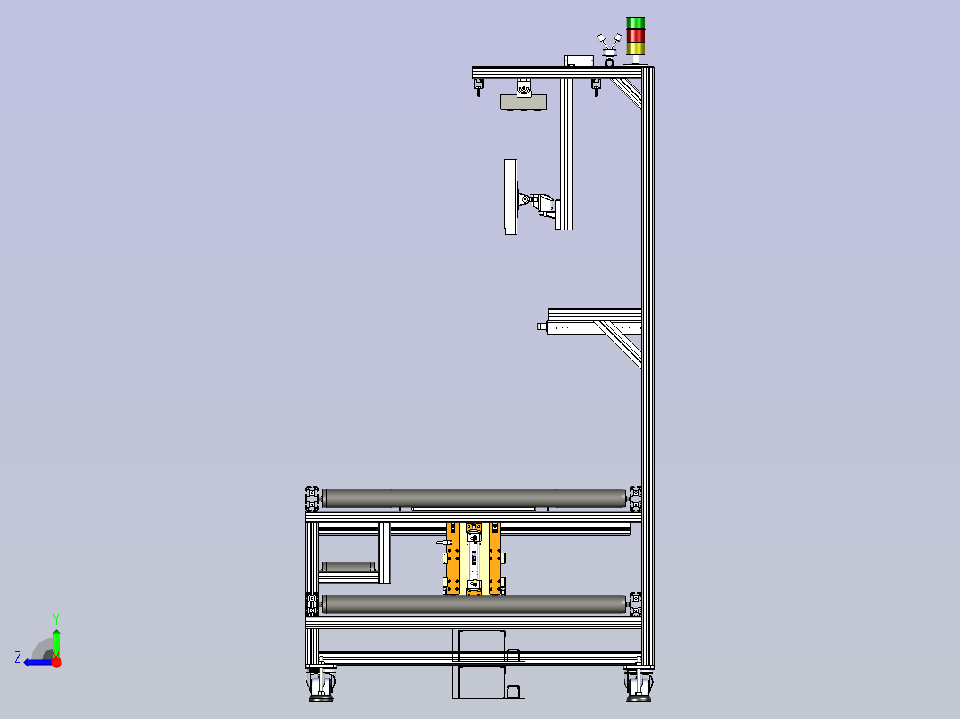 包装滚筒线体右视图