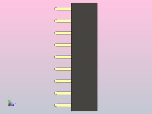 母针头Female_Header_1x9_P2.0_H4.3_straight.step左视缩略图