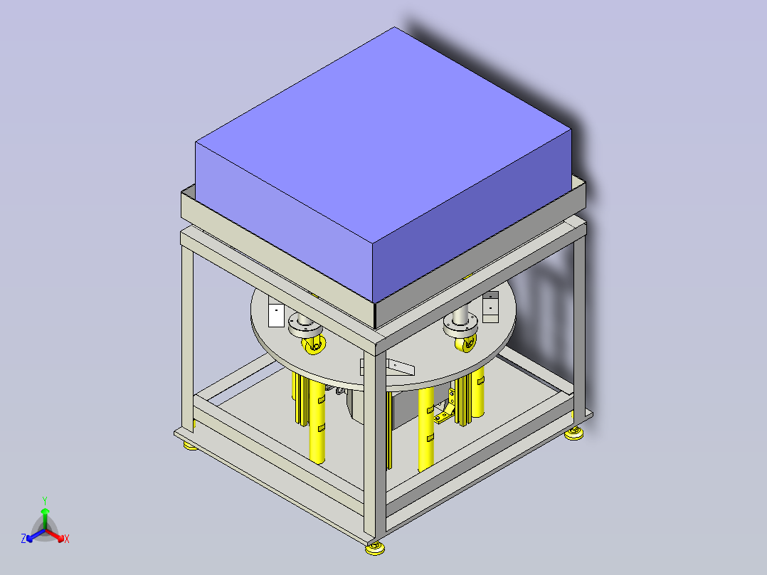 一款简易输送试验机3D图纸正等轴测图