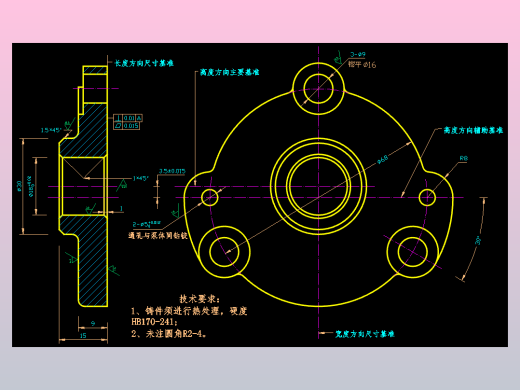 泵盖图CAD图纸