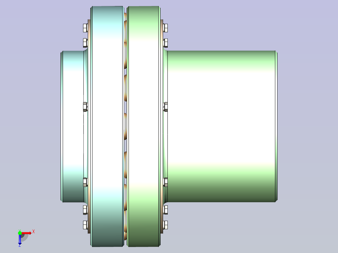 弹性柱销联轴器 HL11 170X142-170X337(圆弧销基准)俯视图