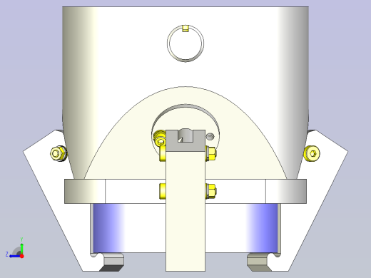 一款机器人用3爪机械手3D模型右视缩略图