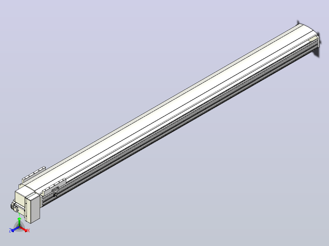 皮带直线轴半封闭可选导轨TPA-HNB-202D-140-L2200-RP-C-P75-N3主视图