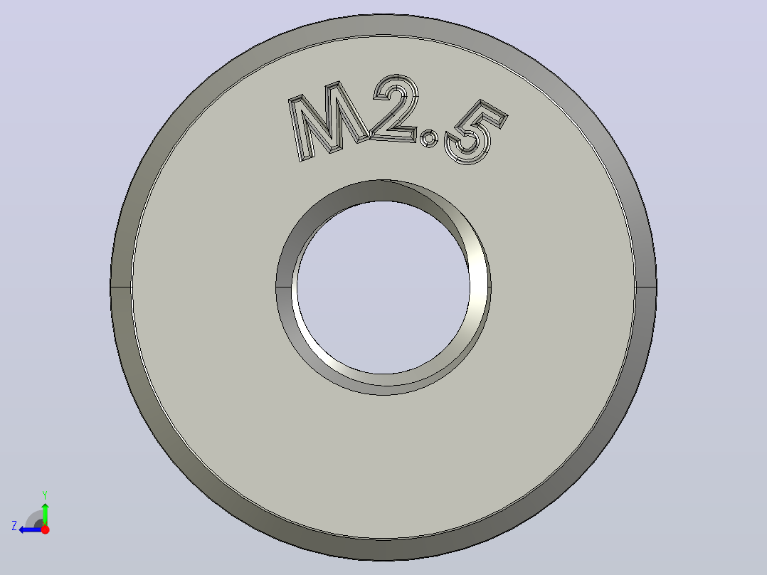 公制标准自紧螺母M2- M12右视图