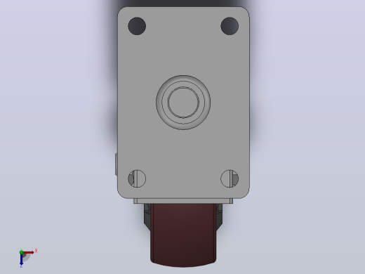 C11-01-075-601C中型轮[C11-01-100-601C]脚轮俯视缩略图