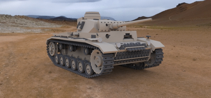 三号坦克坦克 战车 kpfw 3 ausf solidedge stp