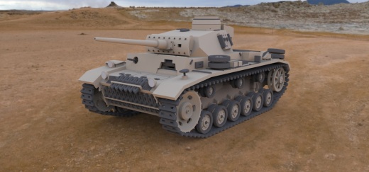 三号坦克坦克 战车 kpfw 3 ausf solidedge stp缩略图