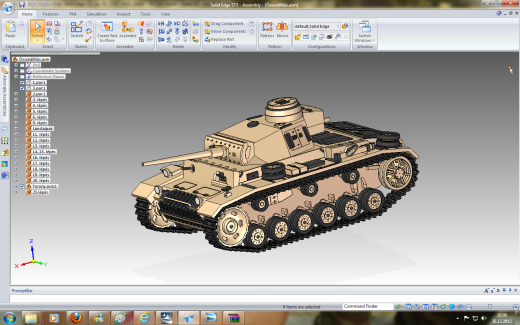 三号坦克坦克 战车 kpfw 3 ausf solidedge stp缩略图