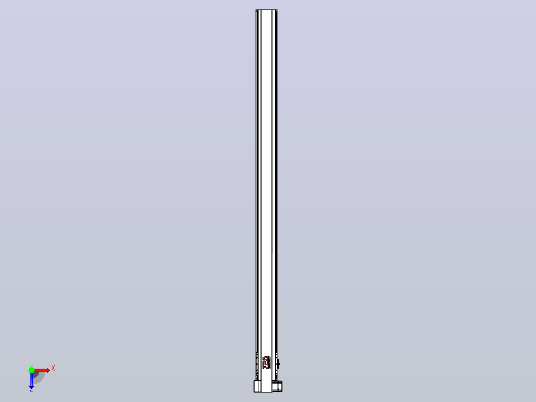 皮带直线轴半封闭可选导轨TPA-HNB-120D-110-L1850-LP-C-P40-N3俯视图